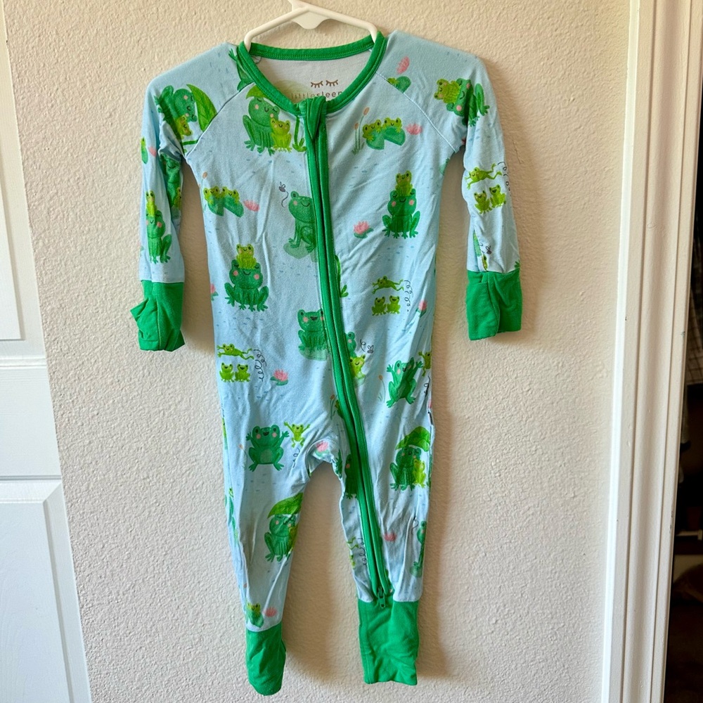 Little Sleepies Leaping Love Frog Lily Pad Zippy 3-6 Months